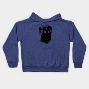 Doctor Who - Tardis - Three Point Perspective - Black Kids Hoodie